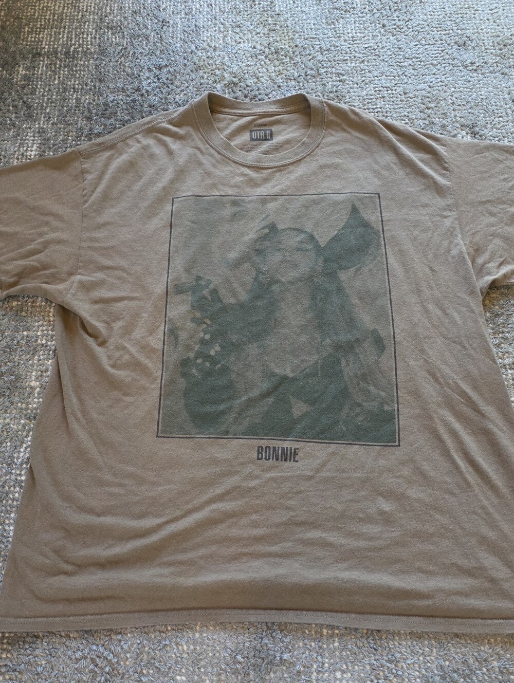 JAY Z & Beyoncé On The Run Tour 2 Bonnie & Clyde OTR2 Brown T-Shirt Size XL